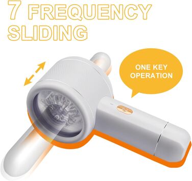 Електричний мастурбатор-чаша для чоловіків, автоматичний, 7 функцій, телескопічний, білий