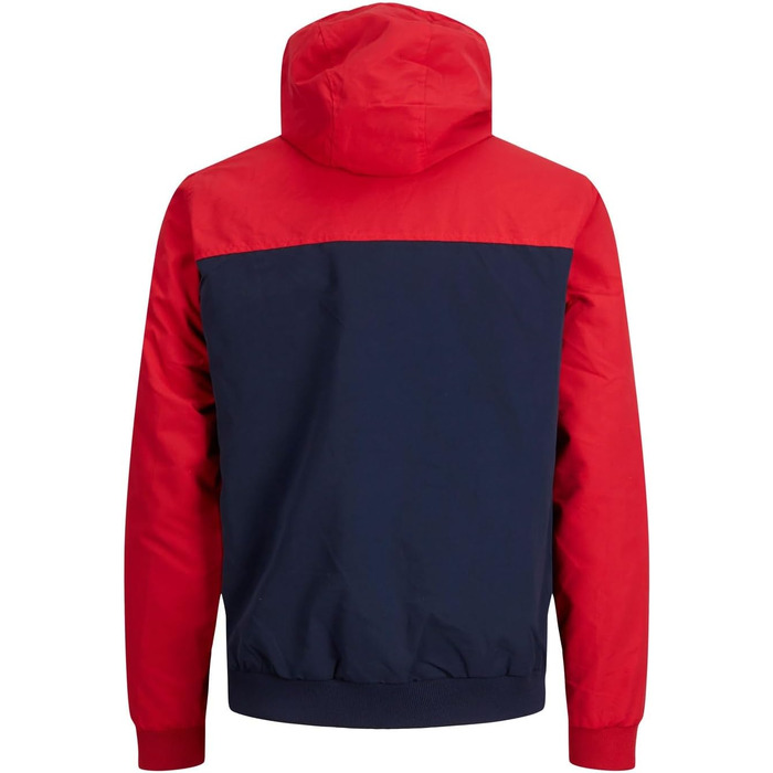 Чоловіча куртка-бомбер з капюшоном JACK & JONES Jjerush Hood Bomber Noos, чорно-біла (XS)