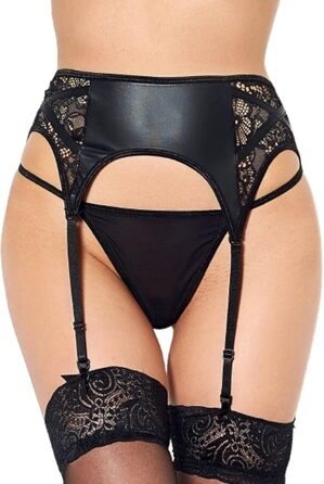 Набір ремінців для панчіх, великий розмір, з 4 металевими кліпсами для панчіх до коліна, чорний, стиль 2: чорний (4 ремінці), 4X--Large