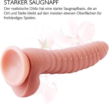 MOCOYA Дільдо для жінок 22 см з сильним присоском, реалістичний, для дорослих, анальний секс, іграшки для дорослих