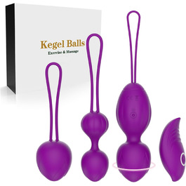 Тренувальні кулі для дна тазу, тренажер для дна тазу для жінок, силіконові кулі для контролю сечовипускання та вправ для дна тазу (фіолетовий)