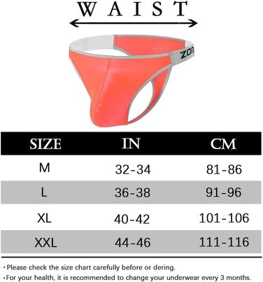 Чоловіча трусика-танга BIATWOWR з м'якої та зручної тканини (Оранжевий, XL)