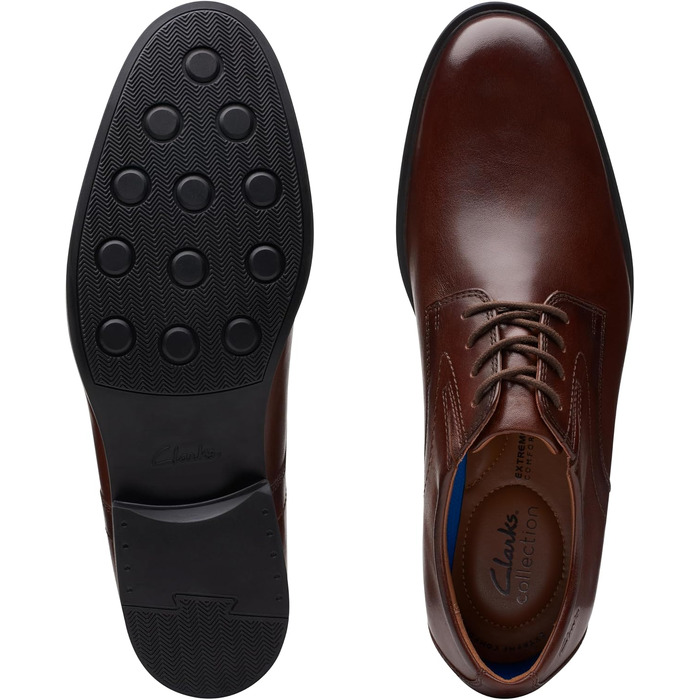 Чоловіча шкіряна кепка Clarks Whiddon, колір махагон (розмір 40 EU)