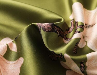 Халат жіночий літній з квітковим принтом Babeyond, сатиновий, короткий, пляжний, універсальний розмір, зелений