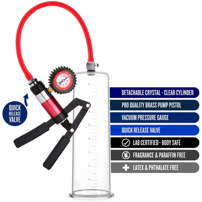 Вакуумний насос для збільшення пеніса, ручний, XXL, з насадкою 9 дюймів, для чоловіків, з запасними частинами