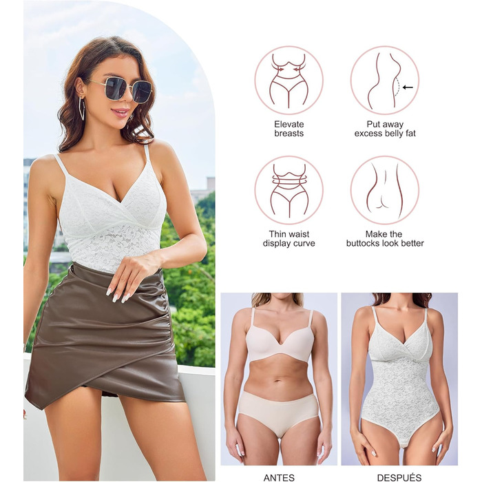 Корсет-слінг KUAYES Daen Body Stark Forend: модельований, безшовний, з V-подібним вирізом, відкритий на спині, білий (S)