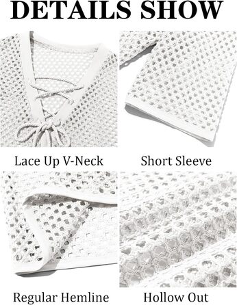 Чоловіча пляжна сорочка Runcati з шнурівкою, V-подібний виріз, в'язана, мереживна, прозора, літня сорочка (Білий/Розкішний сад, M)