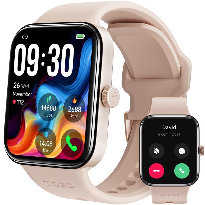 Смарт-годинник TOZO S4 для жінок та чоловіків, Bluetooth-дзвінки, 1.78