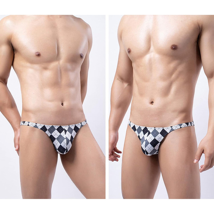 Сліпери чоловічі Faringoto, бікіні, G-String, з принтом, Eisseide, дихаючі (M, білий)