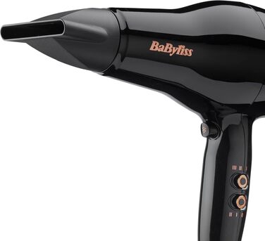 Професійний фен для волосся BaByliss Pro Power 2300W з іонізацією, AC-двигуном та антифриз-ефектом, чорний, D5245E EU