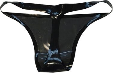 Чоловічі труси G-string з латексу GREEFEI, чорні, ручної роботи, Tanga, XL