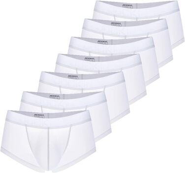 Чоловіча труси боксер з м'якої тканини, дихаюча білизна, комплект 7 шт. (M, білий)