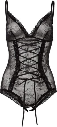 Корсетний боді Obsessive Slevika, чорний, розмір 34 (виробничий 36)