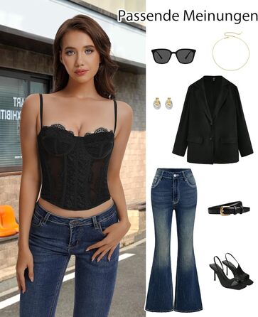 Корсетний топ для жінок з повним бюстом, чорний, XL. Корсет, повсякденний топ, сексуальний кроп-топ з бретелями.