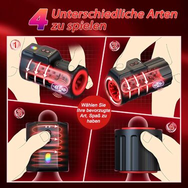 Електричний мастурбатор для чоловіків - сексуальна іграшка з 10 вібраціями та ротацією, для соло та парного сексу, мастурбатор для пеніса, blowjob
