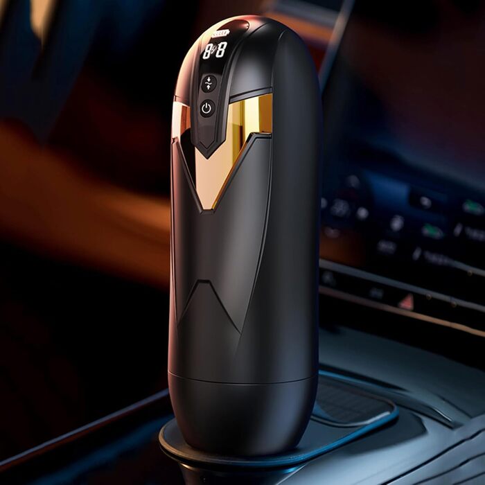 Електричний мастурбатор для чоловіків з 9-ю режимами, телескопічний, з 3D-реалістичним силіконом, стимулятор пеніса