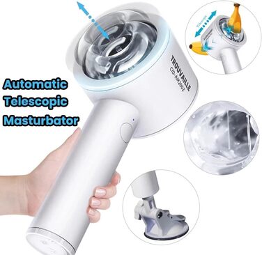Електричний мастурбатор для чоловіків Xuomt з телескопічною функцією та вібрацією