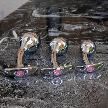 Металевий набір анальних заглушок HXLXW, S/M/L, стимуляція простати, для чоловіків та жінок