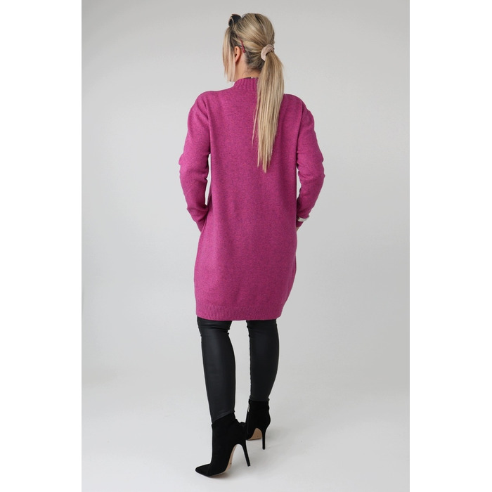 Жіночий світшот FEMIMODA рожевий, oversize, довжина нижче колін, розмір 42/44