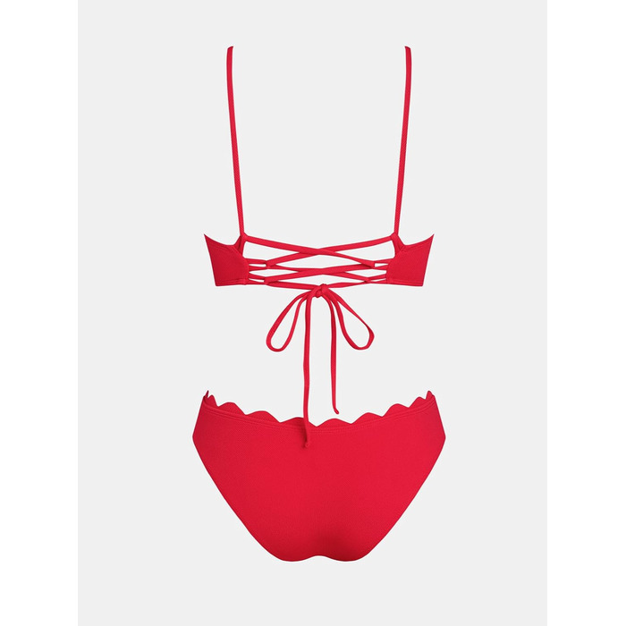 CUPSHE Bikini Set Daen: двокомплектний купальник-бікіні з трикутним верхом, червоний (XS)