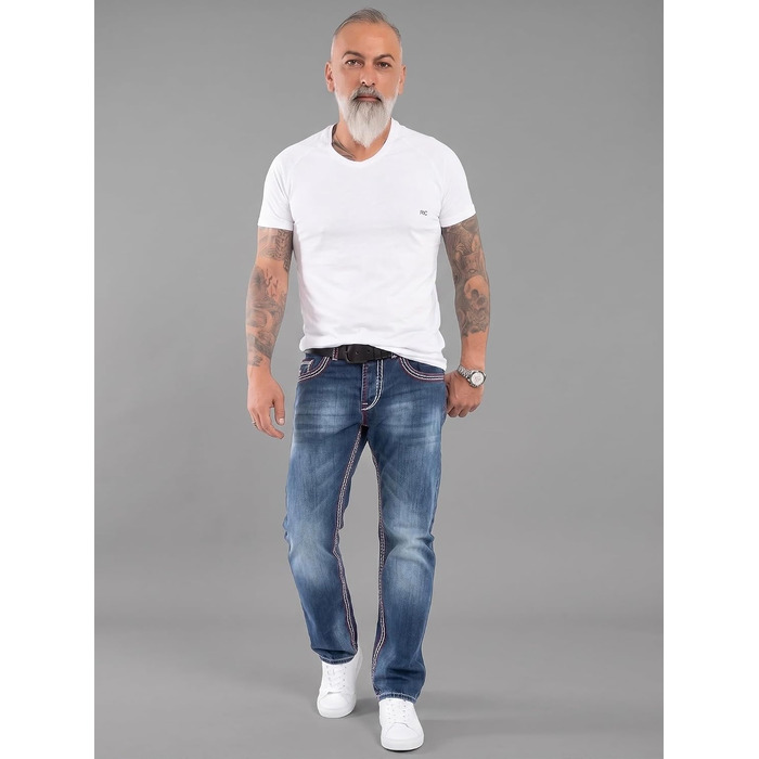 Чоловічі джинси Rock Creek Denim M33 з посиленими швами, темно-сині (42W / 36L, Rc-2272)