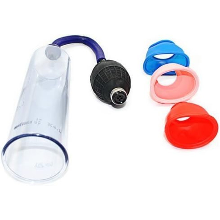 Вакуумна помпа для збільшення статевого члена Eeddoo® Premium - 3 насадки. Для чоловіків, збільшення ерекції, тренування потенції, анти-імпотенція.