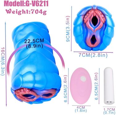Вібраційний мастурбатор Lmgoc з серією Tierserie, реалістичний силіконовий мастурбатор з 10 режимами вібрації, для чоловіків