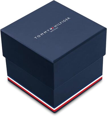 Чоловічий багатофункціональний кварцовий годинник Tommy Hilfiger з силіконовим ремінцем, індикацією дня та дати, водонепроникність 5ATM, Navy Silicone