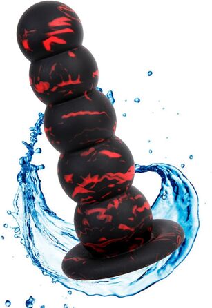 Анальний плаг з силікону ZTHBYSB 5 перлин, S/M/L, великий анальний м'яч, секс-іграшка для жінок та чоловіків, тренажер анусу, масажер простати, дилататор, чорний, L