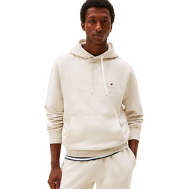 Чоловічий худі Tommy Hilfiger Seasonal Fleece з кишенею-кенгуру, бежевий (Heathered Oatmilk), розмір XXL