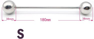 Анальний масажер ScreaAss з нержавіючої сталі з подвійним наконечником, кулі, дildo, для чоловіків та жінок, 38/50/63 мм, стимулятор G-точки, масажер простати