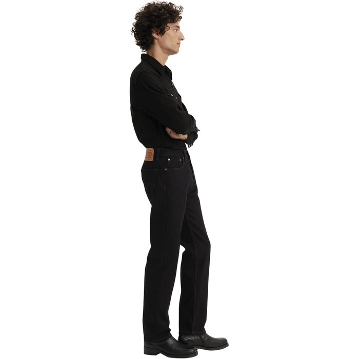 Чоловічі джинси Levi's 505 Regular Fit чорного кольору, розмір 34W/32L
