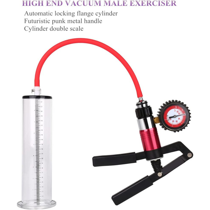Професійна чоловіча вакуумна помпа для збільшення статевого члена з 5 розмірами силіконового шланга та набором для тренування