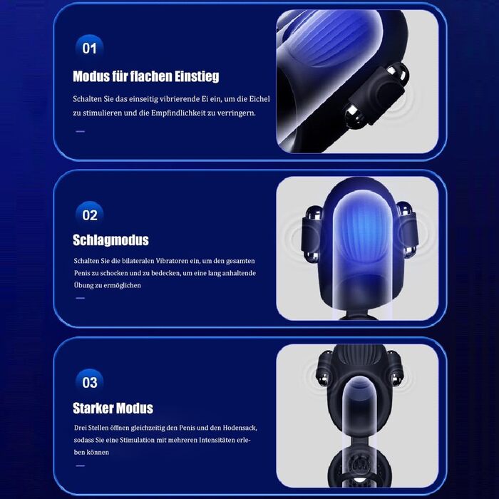 Вібратор для чоловіків Jpscor Eichelvibrator – 10 режимів, сильний стимулятор, електричний кубок-вібратор для соло