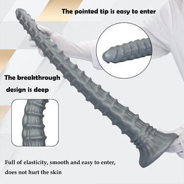 Силіконовий дилда Yasexx Super Long 46 см: Масаж простати, стимуляція G-точки, іграшка для дорослих