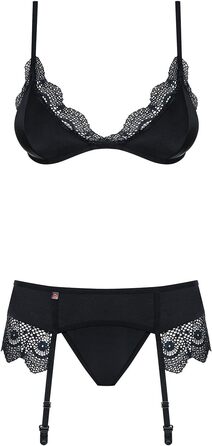 Бюстгальтер Obsessive M819 (L-XL, чорний з мереживом)