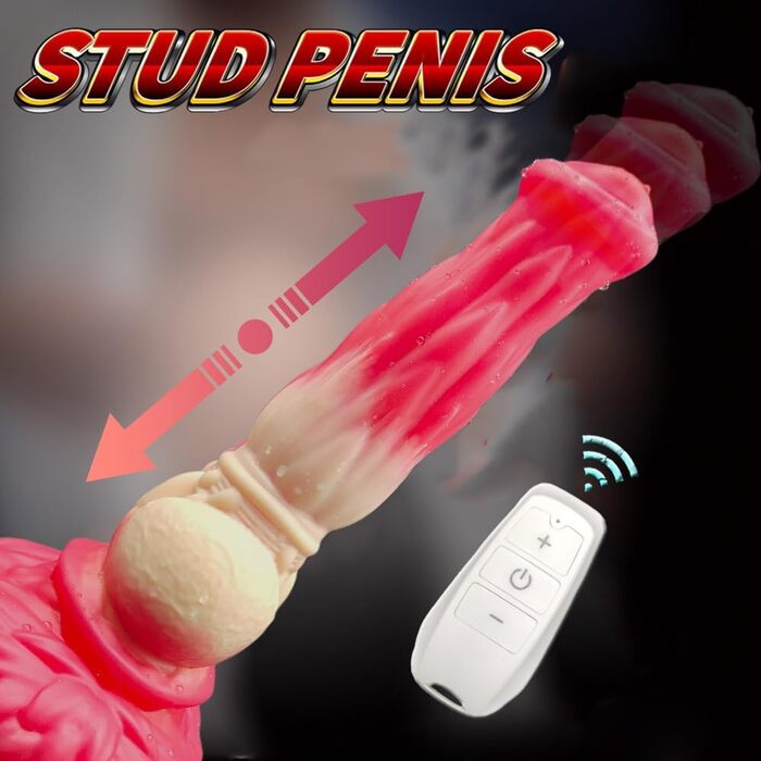 Вібратор реалістичної собаки, анальний дildo з 10 режимами вібрації, для чоловіків та жінок