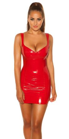 Міні-сукня Koucla з ефектом лаку (wetlook) червоного кольору