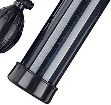 Ручний пеніс-насос TRQOYTU з мірною шкалою та помпою. Тренажер для стимуляції та збільшення пеніса. Чорний.