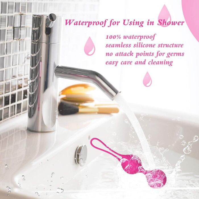 Тренер для впрас для жінок з пультом дистанційного керування, силіконові м'ячики для контролю сечовипускання та впрас для м'язів тазу (Рожевий)