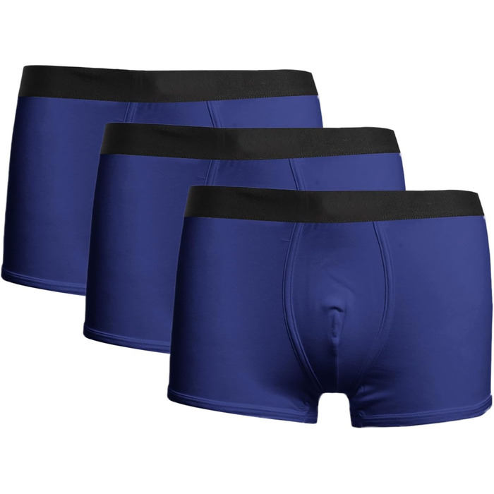 Чоловіча зимова термобілизна Lauf: комбінація з молочної шовкової тканини, дихаючі боксери, плавки (A-темно-синій, L)