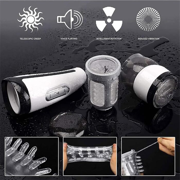 Електричний мастурбатор для чоловіків: чаша з 5 телескопічними функціями та 10 режимами вібрації. Автоматичний стимулятор пеніса, секс-іграшка для чоловіків