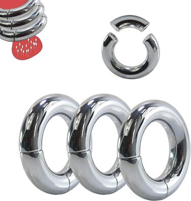 Набір з 3 шт. магнітних кілець для статевих органів з нержавіючої сталі (5 розмірів)