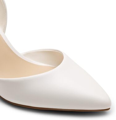 Жіночі туфлі-човники DREAM PAIRS на високих шпильках, білі (розмір 36.5 EU, екошкіра PU)