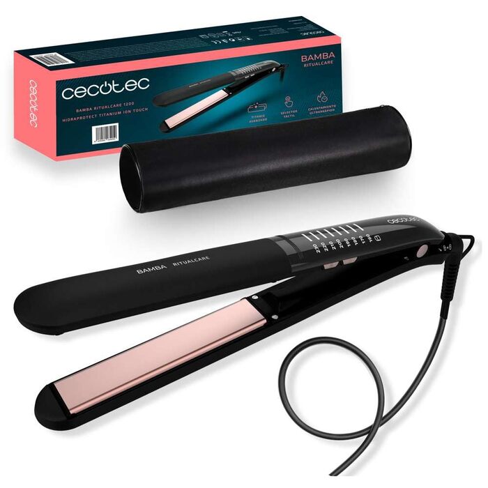 Іонізуючий випрямляч для волосся Cecotec RitualCare 1200 Titanium Ion Touch, титанове покриття, 60 Вт, регулювання температури