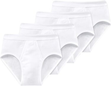 Труси чоловічі Schiesser з вирізом, рифлений трикотаж, білі, 4 штуки в упаковці, розмір L