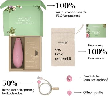 Womanizer Premium: вібратор для жінок, стимулятор клітора, преміум-якість, чорний (Bonnie Strange Eco)