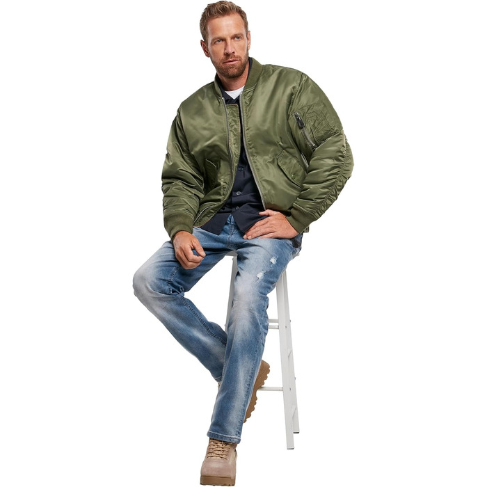 Чоловіча куртка-бомбер Brandit MA-1 Fliegerjacke, колір Olive 1, розмір XL
