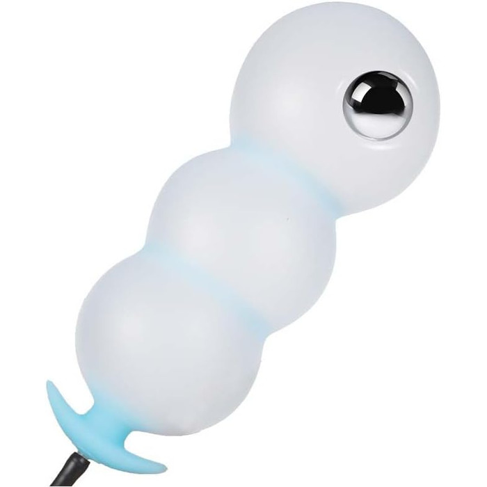 Надувний анальний дилда з кульками, розтягувач, регульований, світлодіодний анальний дилда для вагінального розтягування, BDSM іграшка для пар, фетиш (MitBall, Blue Lights)