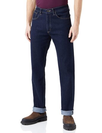 Чоловічі джинси Wrangler Foundation Regular Straight Fit, темно-сині (Rinse), розмір 31W/34L